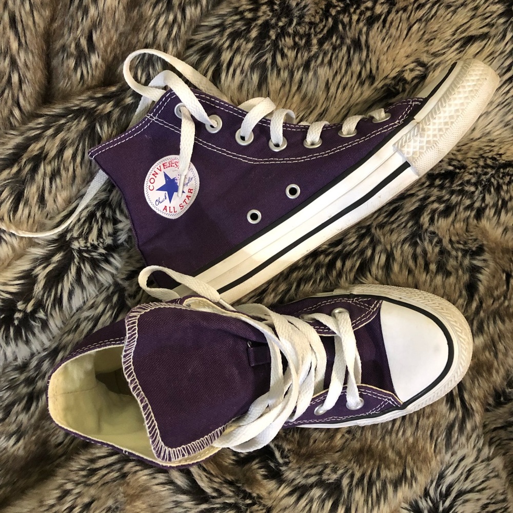 Purple Converse Hightop Sneakers!